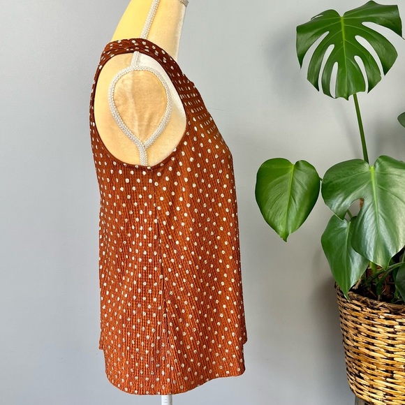 Anthropologie Polkadot High Neck Blouse - Picture 2 of 7